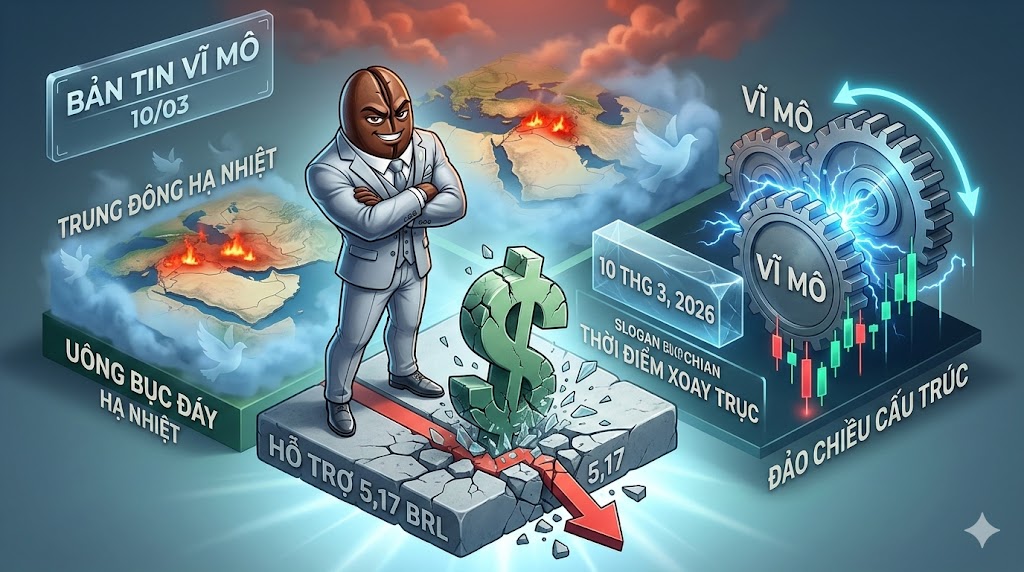 Đồng USD bục đáy 5,17 BRL: Xung đột Trung Đông hạ nhiệt và rủi ro đảo chiều cấu trúc vĩ mô